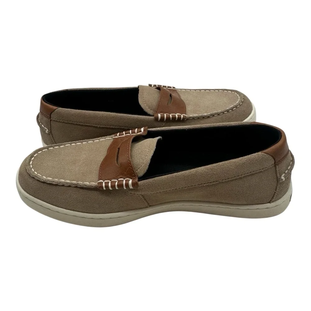 Cole Haan Nantucket Penny Loafer Mens Sz 8 Birch Beige Slip On Shoes C39800‎